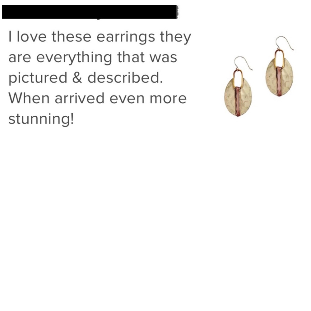 🍋2/$30 New Handcrafted Hammered Drop Earrings - Picture 2 of 2